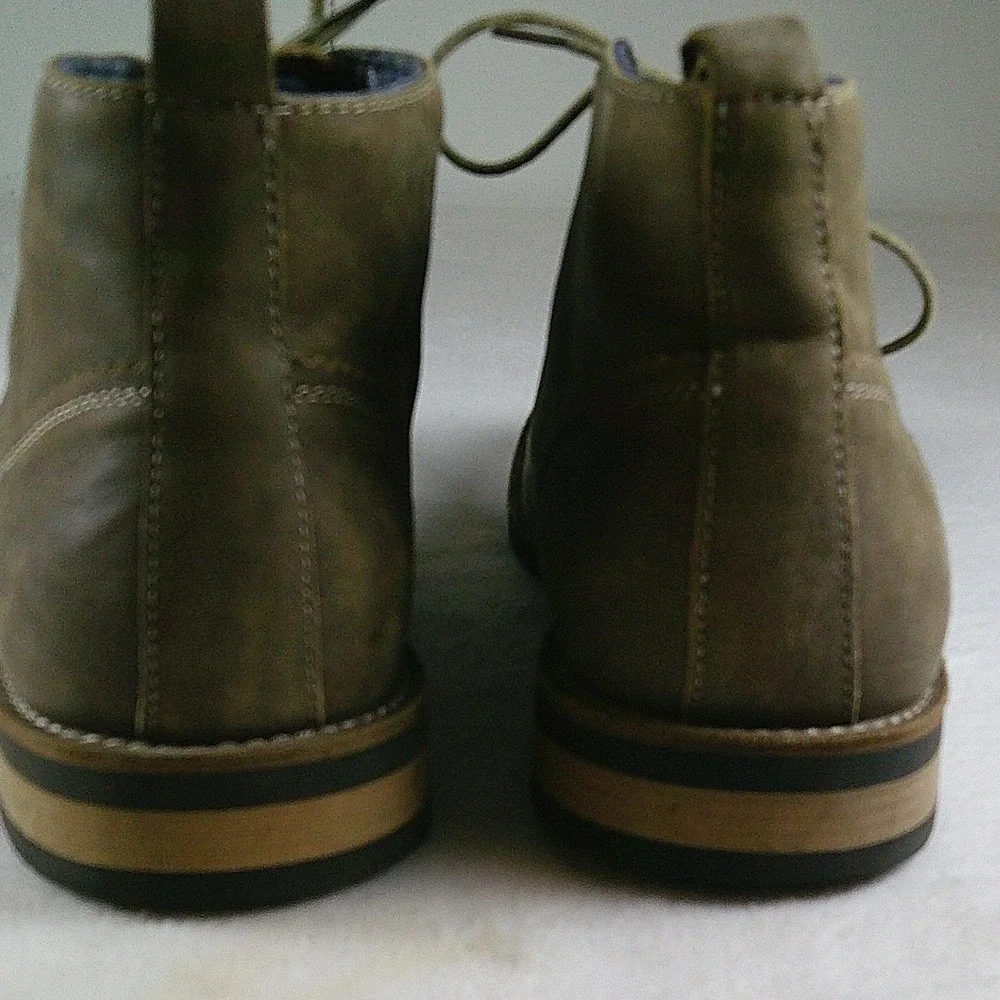 Original Penguin Monty Mens Leather Chukka Boots Brown Olive 10.5 OP100199